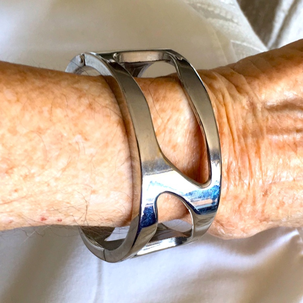 Silver Bangle Bracelet - Picture 2 of 3
